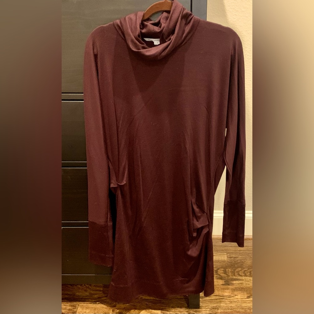 Diane Von Fursteinberg maroon mini dress. Cowl neck. Never worn